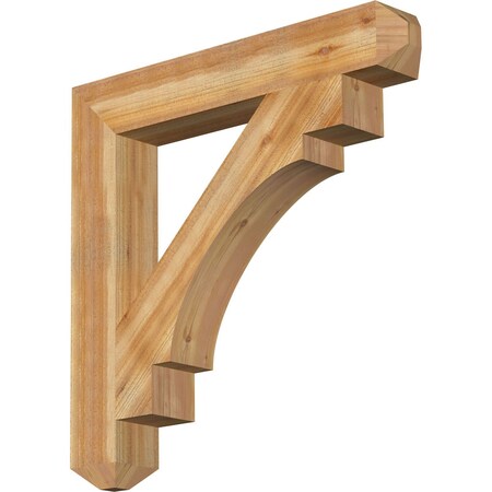 Ekena Millwork Merced Craftsman Rough Sawn Bracket, Western Red Cedar, 6"W x 40"D x 40"H BKT06X40X40MRC04RWR
